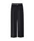 Kemerli wide leg fit pantolon - IS1260003167001 - Siyah Pantolon