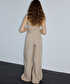 Keten içerikli wide leg pantolon - IS1260003192003 - Natürel Pantolon