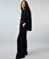 Çizgili wide leg pantolon - IS1260003193001 - Siyah Pantolon