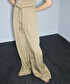Püsküllü kuşaklı wide leg pantolon - IS1260003204003 - Natürel Pantolon