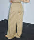 Püsküllü kuşaklı wide leg pantolon - IS1260003204003 - Natürel Pantolon