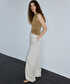 Püsküllü kuşaklı wide leg pantolon - IS1260003204030 - Taş Pantolon