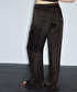 Parlak dokulu wide leg pantolon - IS1260003245074 - Kahverengi Pantolon