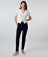 Lurex bel skinny fit pantolon - IS1260003250015 - Lacivert Pantolon