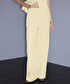 Cepli wide leg pantolon - IS1260003411087 - Açık Sarı Pantolon