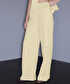 Cepli wide leg pantolon - IS1260003411087 - Açık Sarı Pantolon