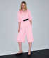 Keten bermuda - IS1260003427033 - Pembe Pantolon