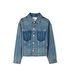 Raw edge denim ceket - IS1260005052CC2 - Açık İndigo Ceket