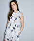 Floral nakışlı volanlı bluz - IS1260006096002 - Beyaz Bluz