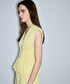 Nervürlü peplum bluz - IS1260006191009 - Sarı Bluz