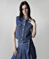 Denim mix triko yelek - IS1260007023629 - İndigo Yelek