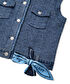 Denim mix triko yelek - IS1260007023629 - İndigo Yelek