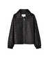 Dokulu bomber mont - IS1260012027001 - Siyah Mont