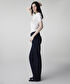 Kontrast dikişli straight jean pantolon - IS1260018013015 - Lacivert Jean Pantolon