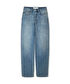 Trok baskılı wide leg jean pantolon - IS1260018016629 - İndigo Jean Pantolon