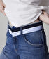 Kontrast bel wide leg jean pantolon - IS1260018022AC7 - Koyu İndigo Jean Pantolon