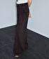 Zincirli wide leg jean pantolon - IS1260018043074 - Kahverengi Jean Pantolon