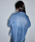 Kroşe yakalı denim gömlek - IS1260025106089 - Mavi Gömlek