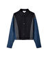 Denim mix colorblock gömlek - IS1260025148001 - Siyah Gömlek