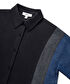 Denim mix colorblock gömlek - IS1260025148001 - Siyah Gömlek