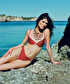 Aksesuarlı balkonet bikini seti - IS1260038016DE4 - Yanık Turuncu Bikini