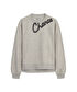 Slogan nakışlı boncuklu sweatshirt - IS1260091008023 - Bej Sweatshırt