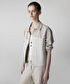 Kumaş mix raw edge sweatshirt  - IS1260091009023 - Bej Sweatshırt