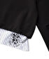 Çift parça görünüm sweatshirt - IS1260091014001 - Siyah Sweatshırt