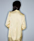 Çizgi jakarlı vatkalı blazer - IS1260106012984 - Pastel Sarı Blazer