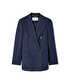 Kontrast dikişli kruvaze blazer - IS1260106018015 - Lacivert Blazer