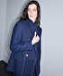 Kontrast dikişli kruvaze blazer - IS1260106018015 - Lacivert Blazer
