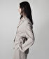 Çizgi jakarlı kuşaklı blazer - IS1260106024003 - Natürel Blazer