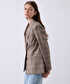 Ekose desen blazer - IS1260106072074 - Kahverengi Blazer