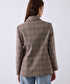 Ekose desen blazer - IS1260106072074 - Kahverengi Blazer