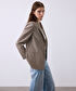 Kazayağı desen blazer - IS1260106073003 - Natürel Blazer