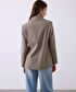 Kazayağı desen blazer - IS1260106073003 - Natürel Blazer