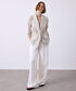Çizgi desen blazer - IS1260106074003 - Natürel Blazer