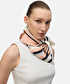 Piliseli colorblock eşarp - IS1260082051018 - Ekru Eşarp