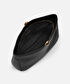 Metal tokalı deri görünümlü clutch - IS1260121003001 - Siyah Clutch