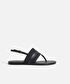 Metal tokalı monogram jakarlı sandalet - I00000033004001 - Siyah Sandalet