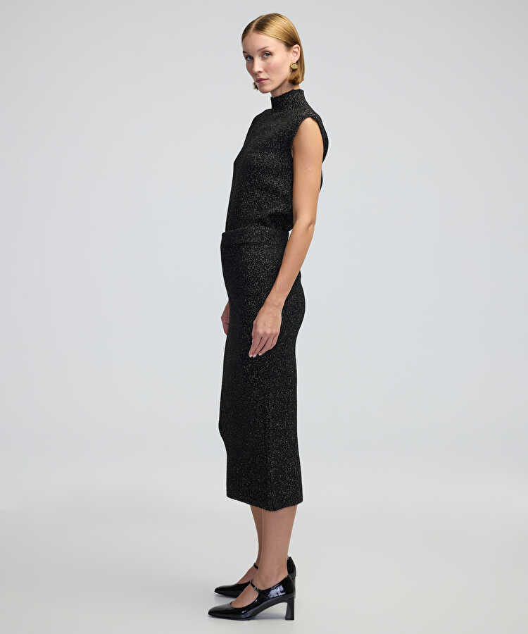 Lurex iplikli etek - IW6240004147001 - Siyah Etek
