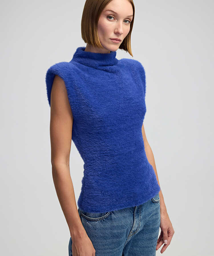 Vatkalı pelüş triko - IW6240050306020 - Saks Triko