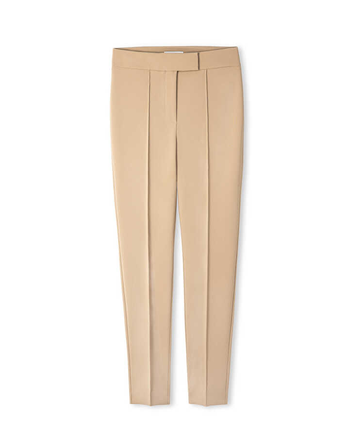 Yüksek bel skinny fit pantolon - IW6250003150003 - Natürel Pantolon