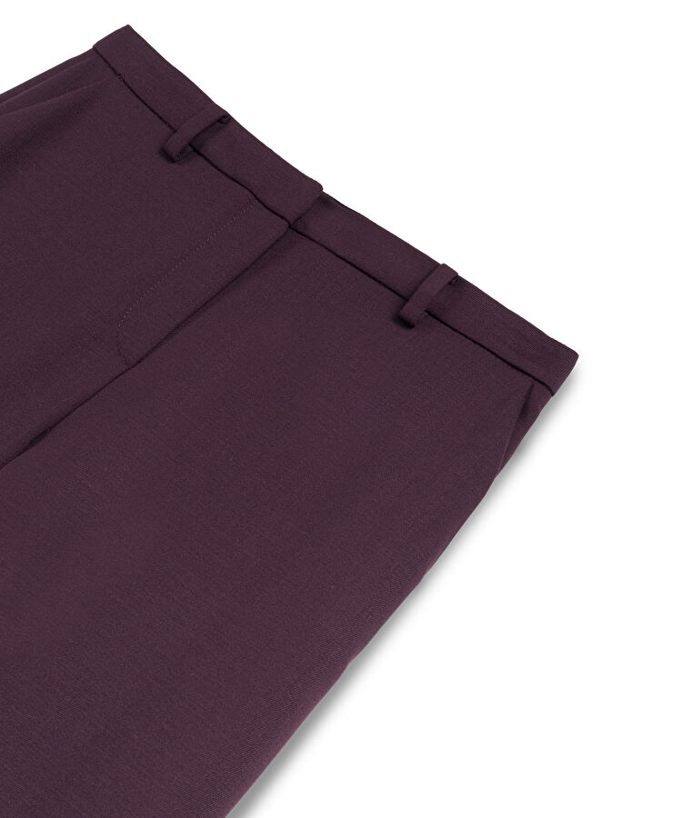Wide leg fit cepli pantolon - IW6250003179035 - Bordo Pantolon