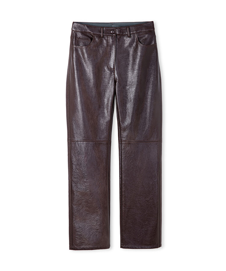 Rugan görünümlü pantolon - IW6250003199008 - Mürdüm Pantolon