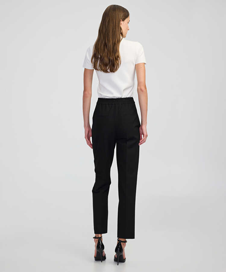 Kontrast biyeli pantolon - IW6250003216001 - Siyah Pantolon