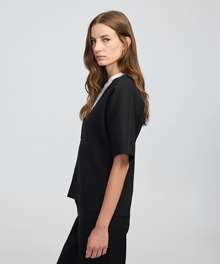 Çift parça colorblock bluz - IW6250006081001 - Siyah Bluz