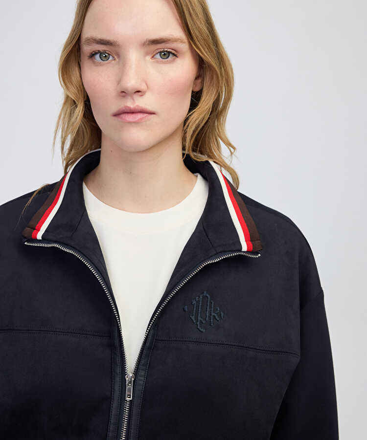 Üç boyutlu monogram nakışlı sweatshirt - IW6250091059015 - Lacivert Sweatshirt