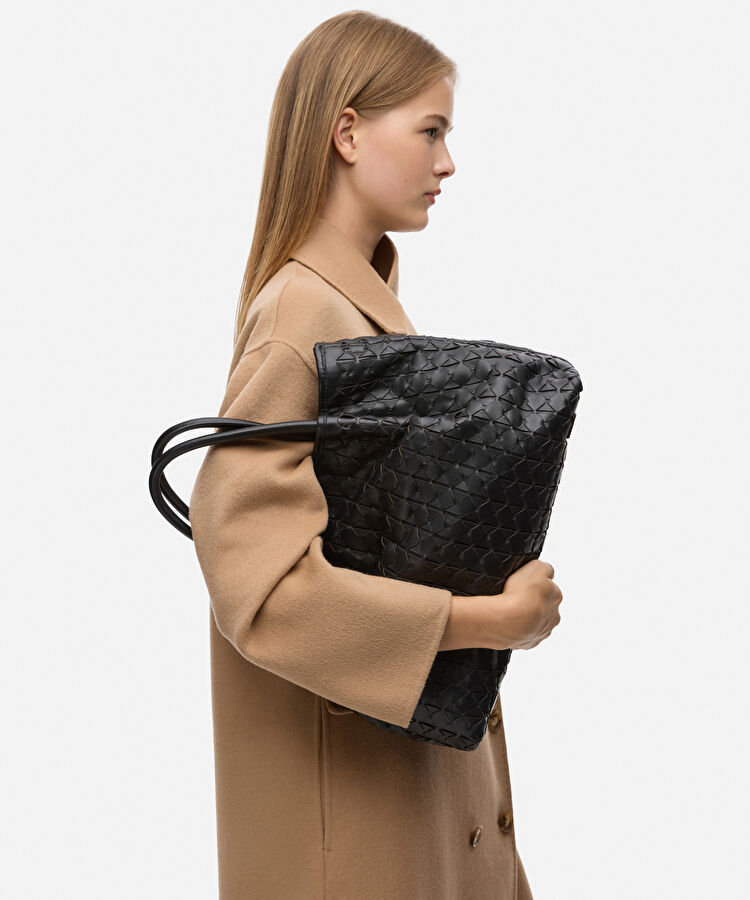 ArtisanX deri tote çanta - IW6250052060001 - Siyah Çanta