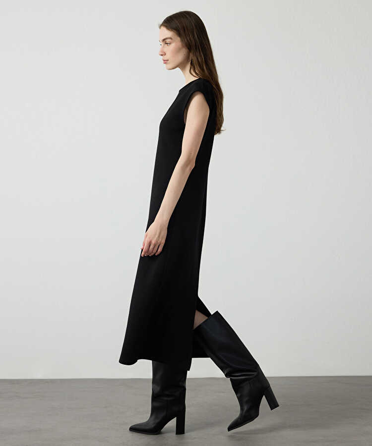 Basic penye elbise - IW6260002165001 - Siyah Elbise